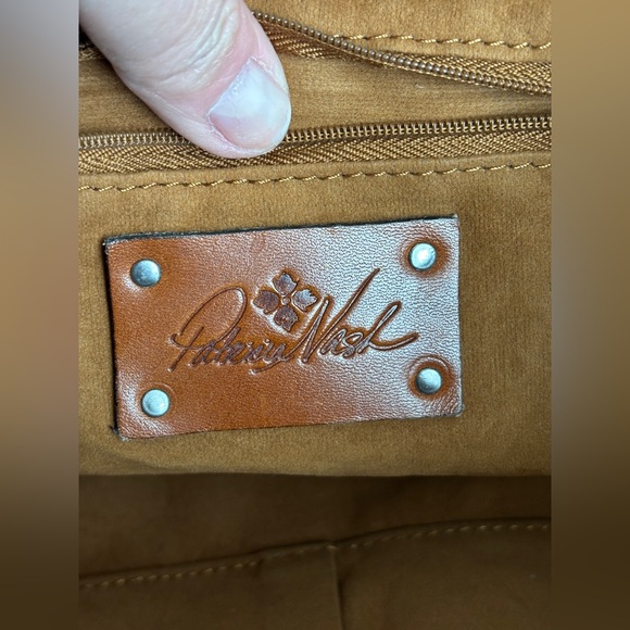 Patricia Nash Leather Floral Bag with Woven Handle - Picture 11 of 14